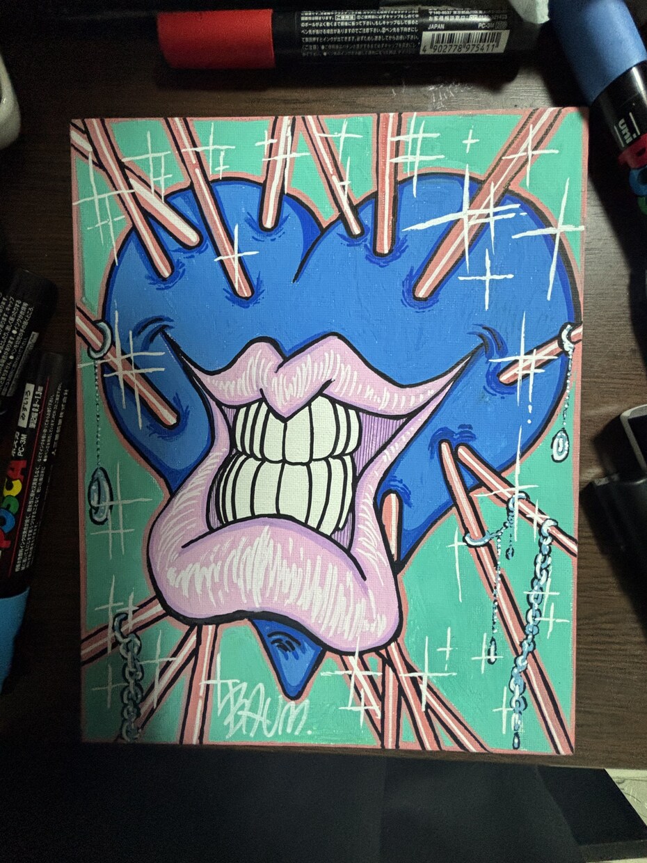 アナログで一枚絵を描かせていただきます ちょっと不気味でポップな絵をアナログで描いています！ イメージ4