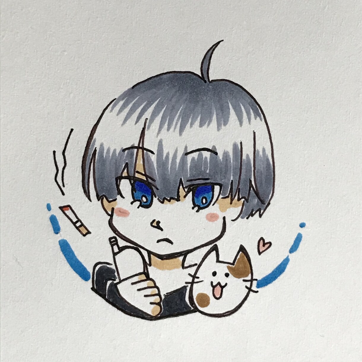 手描き風SNSアイコンを描きます 紙とペンで描く、オンリーワンで暖かいイラストです！ イメージ2