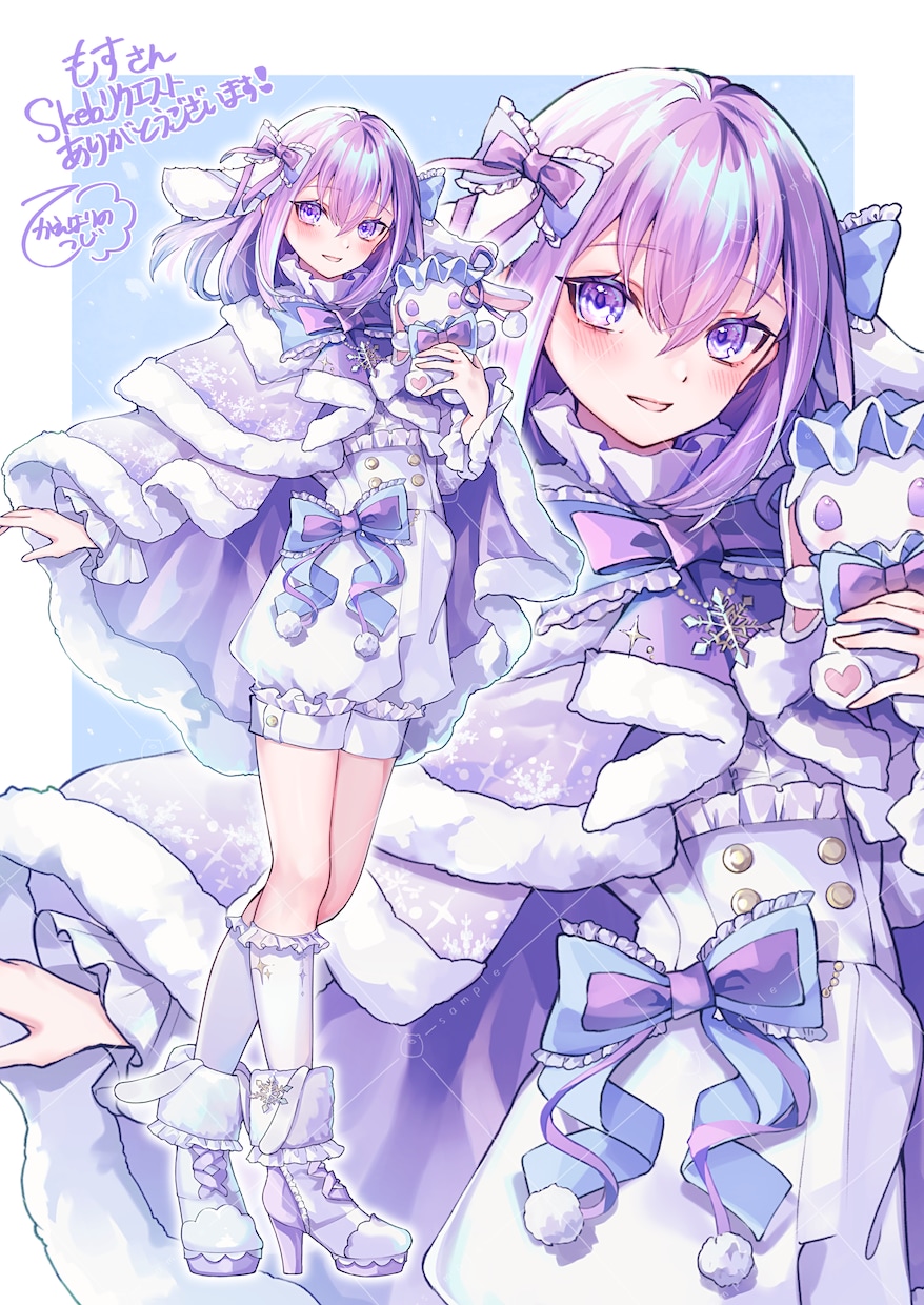 キャラクターの立ち絵や一枚絵を描きます あなたの創作キャラをきらきら華やかな絵柄で表現します！ イメージ6