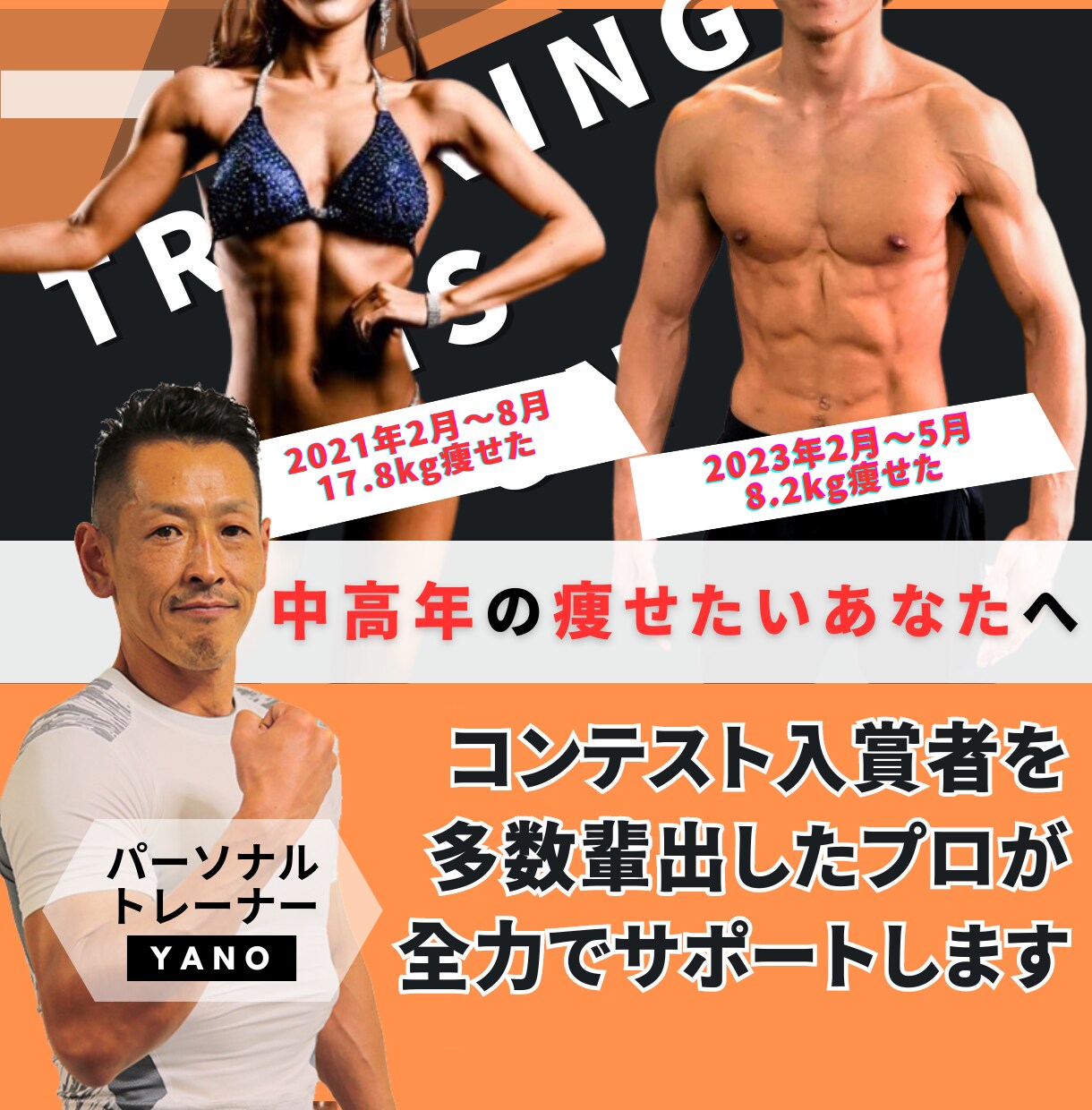 中高年必見！プロが1ヶ月ダイエットをサポートします トレーナーがオーダーメイドの自宅トレーニングメニューを作成 イメージ1