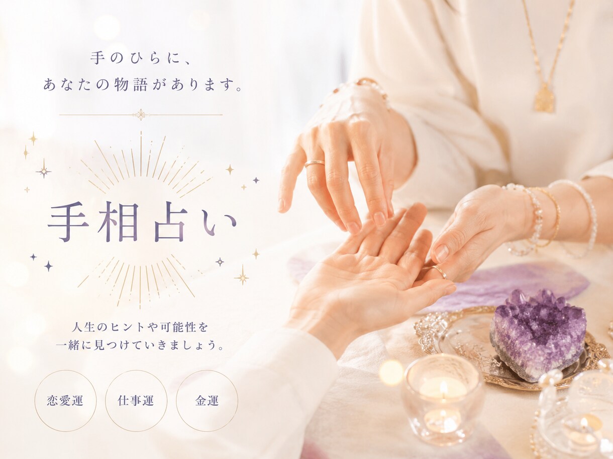 あなたの将来を占います 手のひらの画像を送るだけで将来がわかる！ イメージ1