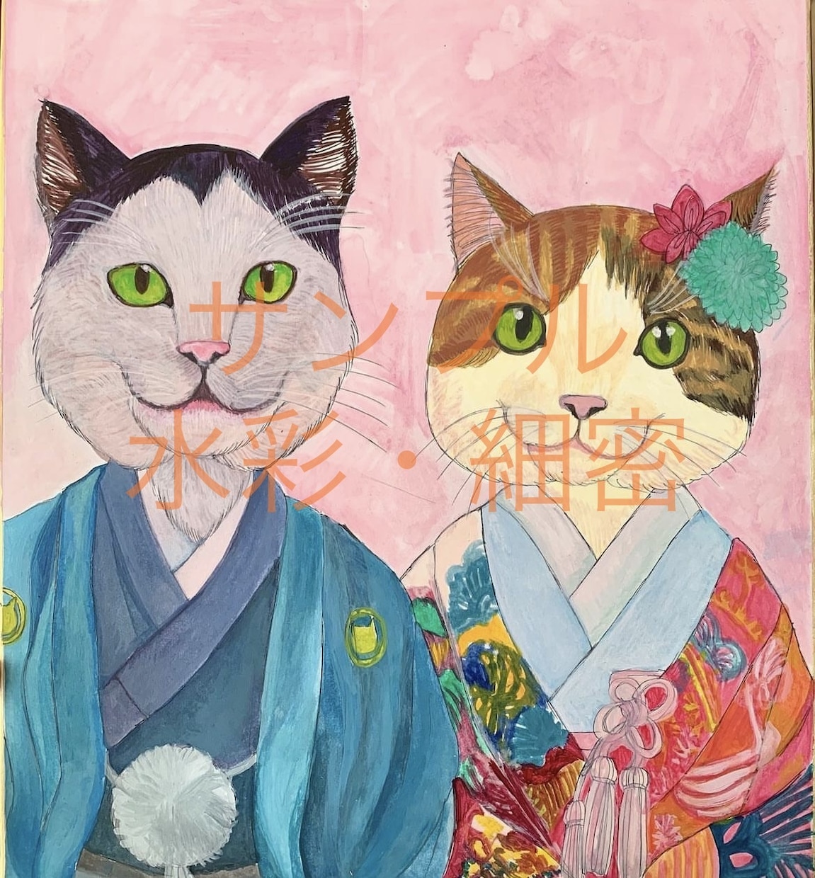 アナログ画材・デジタルで一点ものの絵を描きます ご希望の似顔絵やイラストを描きます！ イメージ6