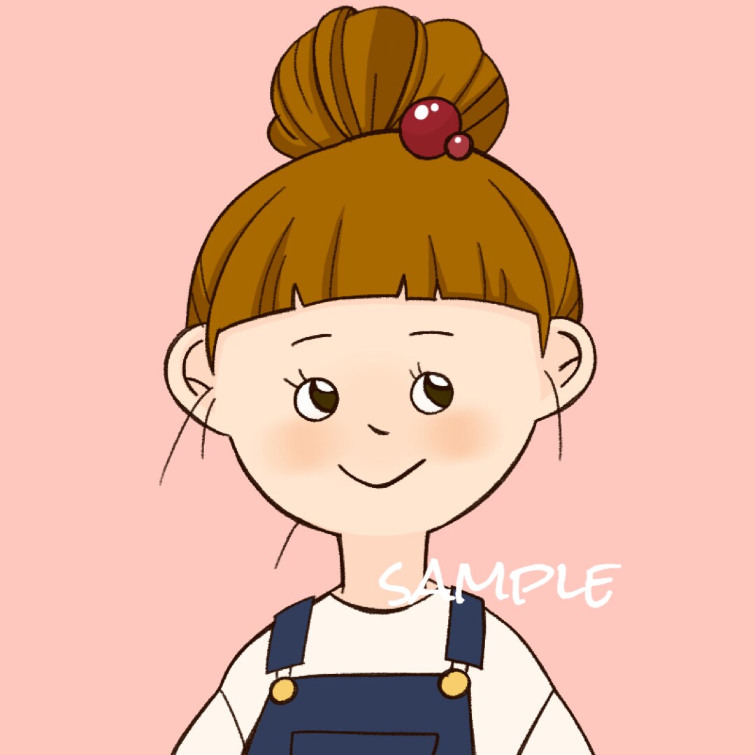 ゆるポップ・かわいいアイコン作成します 希望の髪型・洋服でオリジナル☆表情差分500円☆商用OK イメージ2