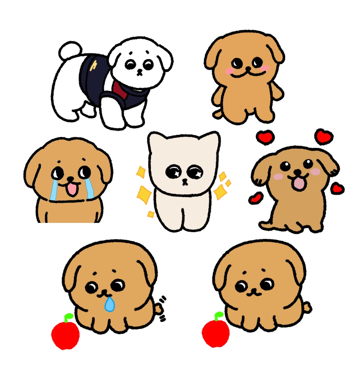 あなただけのLINEスタンプつくります ペット・オリジナルキャラクターのゆるかわスタンプ作ります♩ イメージ5