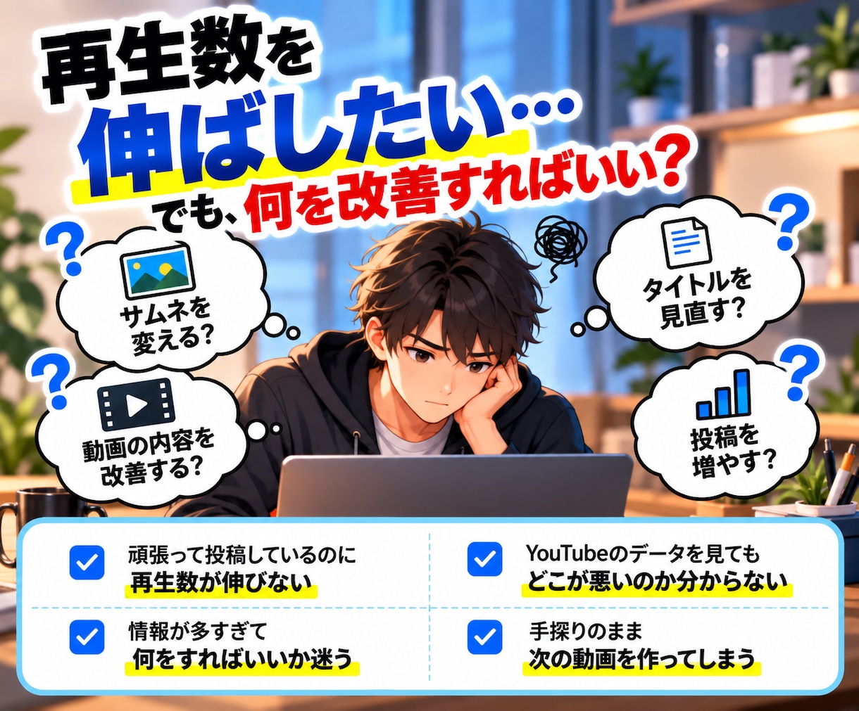 YouTubeのデータを分析するAIを提供します 再生数が伸びない原因を見つけ、もっと見られる動画へ イメージ2