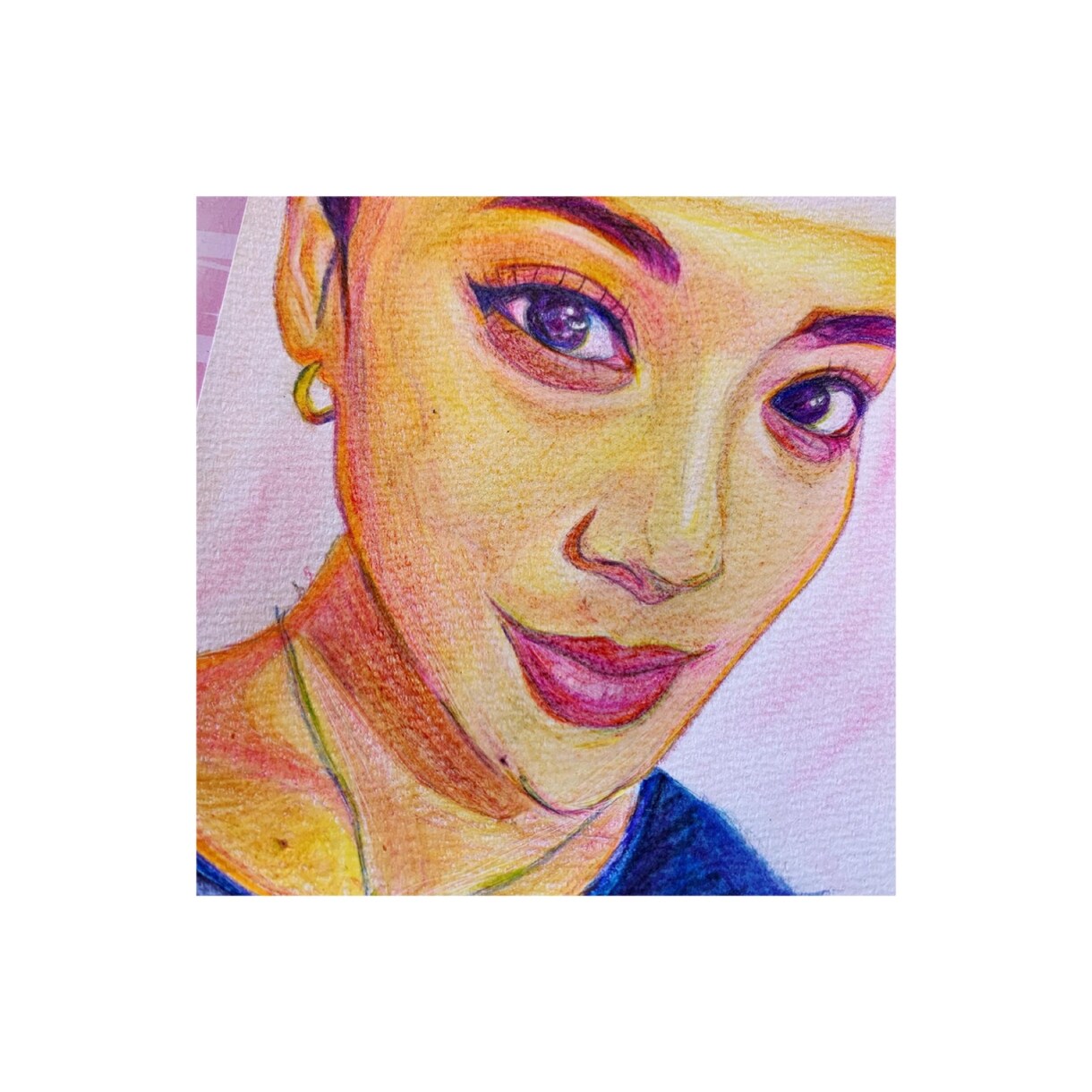 写真をリアルにポップな色に変えて描かせて頂きます 普通の写真で満足ですか?色彩を変えもっと綺麗に鮮やかな顔を! イメージ1