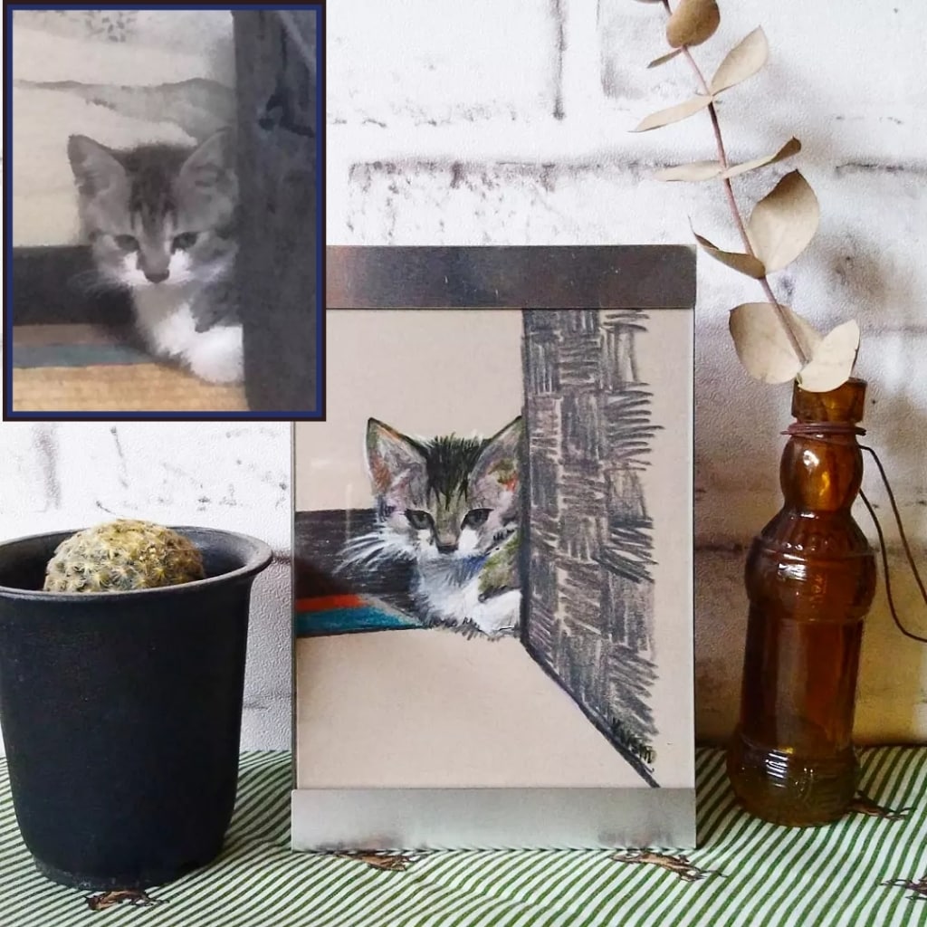 ペットの肖像画、お描きします 犬、ネコ、鳥、ヤギ、爬虫類から虫まで、なんでもお描きします♪ イメージ3