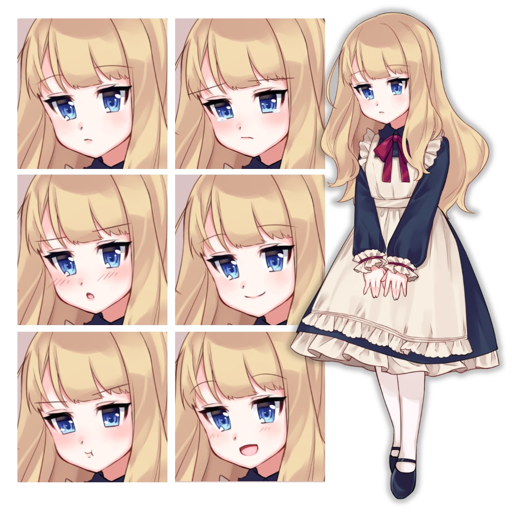キャラデザから立ち絵イラスト制作します ゲームや動画などで使用できる立ち絵を制作します。 イメージ2