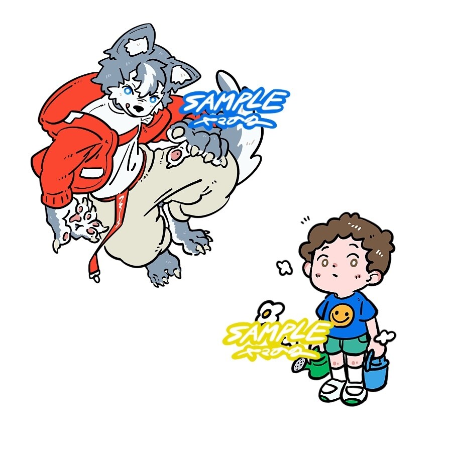 商用利用OK！ポップなデフォルメイラスト描きます SNSアイコンにもぴったり✨️動きのあるポーズが得意です！ イメージ8