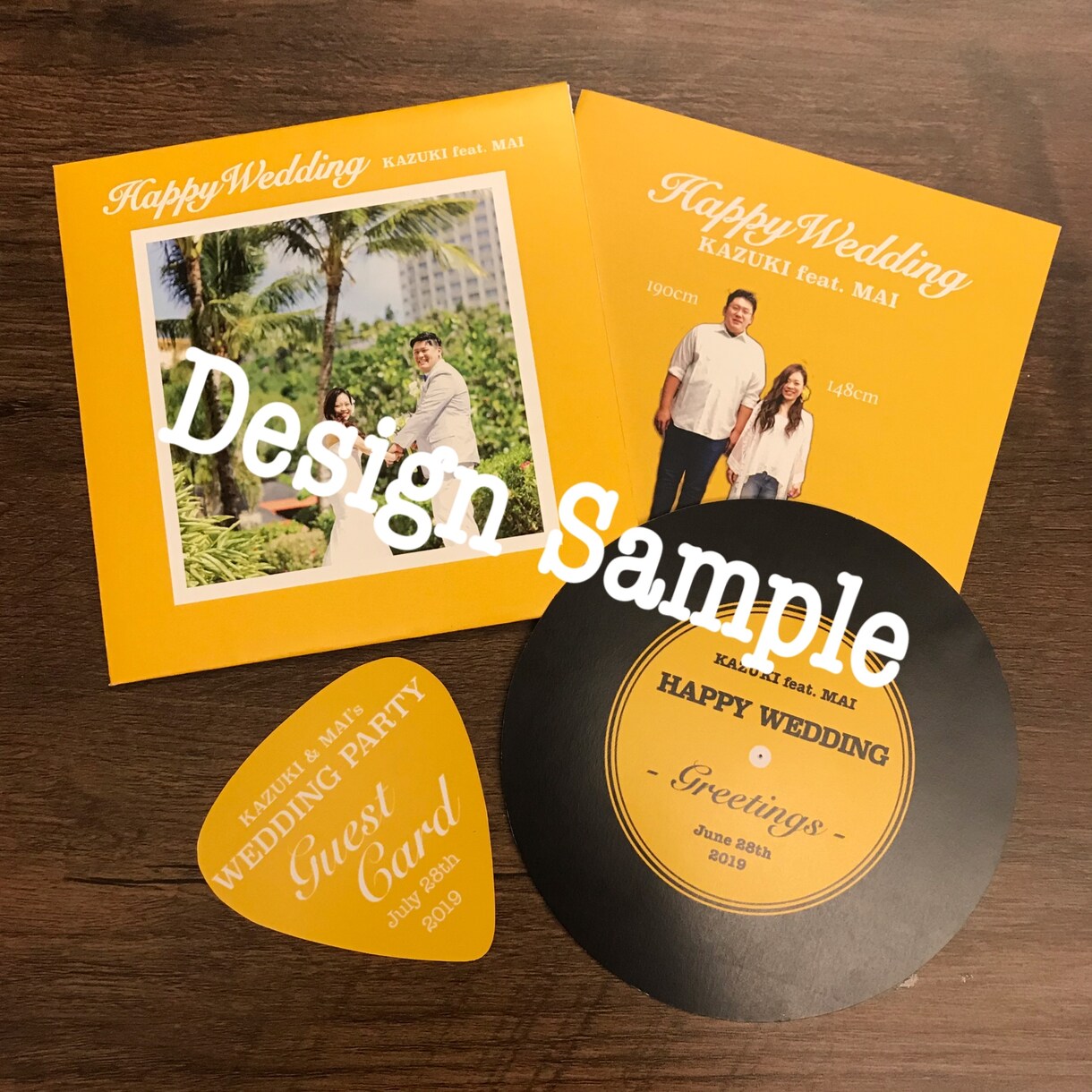レコード風結婚式招待状を作ります 音楽好きによる音楽好きの為の遊び心満載の結婚式招待状 イメージ2