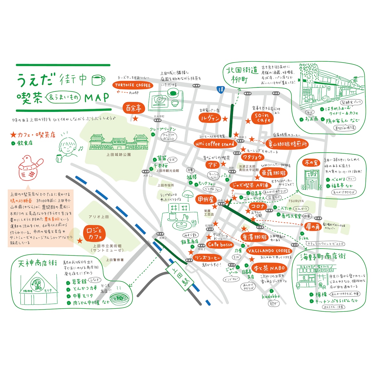 かわいい手書きイラストマップを作ります あなたの街をゆるくてかわいいイラストマップで紹介します♪ イメージ2