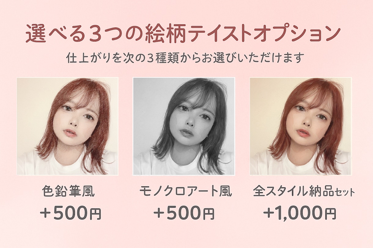 水彩画｜水彩画風似顔絵｜写真から丁寧に仕上げます 2日以内納品｜結婚式や誕生日プレゼントに最適！水彩画風似顔絵 イメージ2