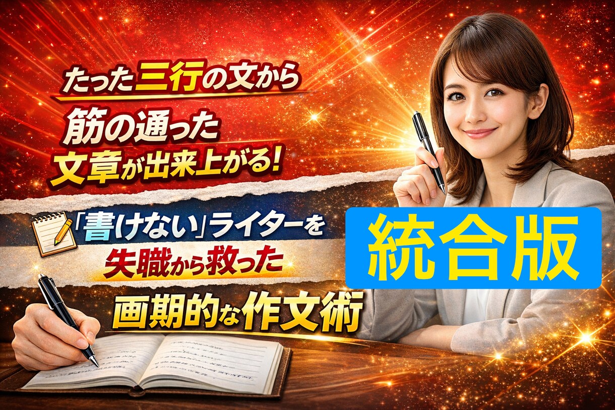 たった三行で文章を組み立てる作文術を伝授します 書けないライターを失職から救った目からウロコの三行作文術 イメージ1