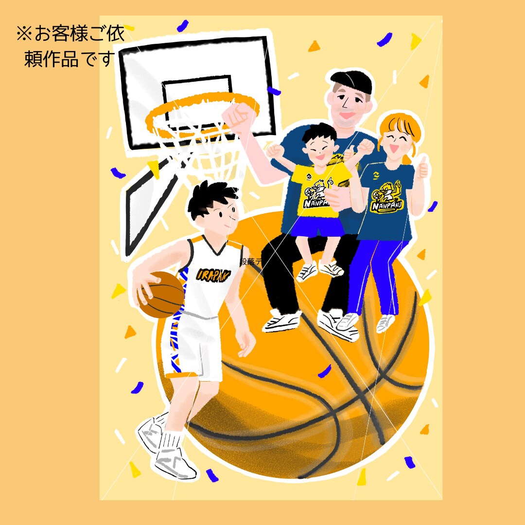 好きな物や背景のご希望ききます シンプルだけど似ていて可愛い似顔絵 イメージ6
