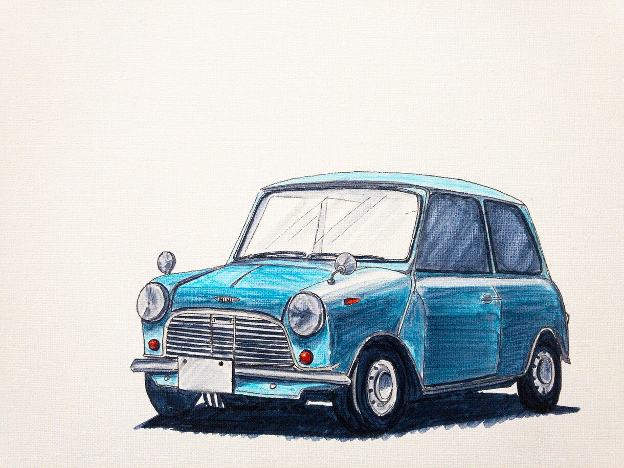 愛車、車好きの方へ手描きイラストをお送りします 世界で1枚だけの手描きイラストをお届け致します♪ イメージ4