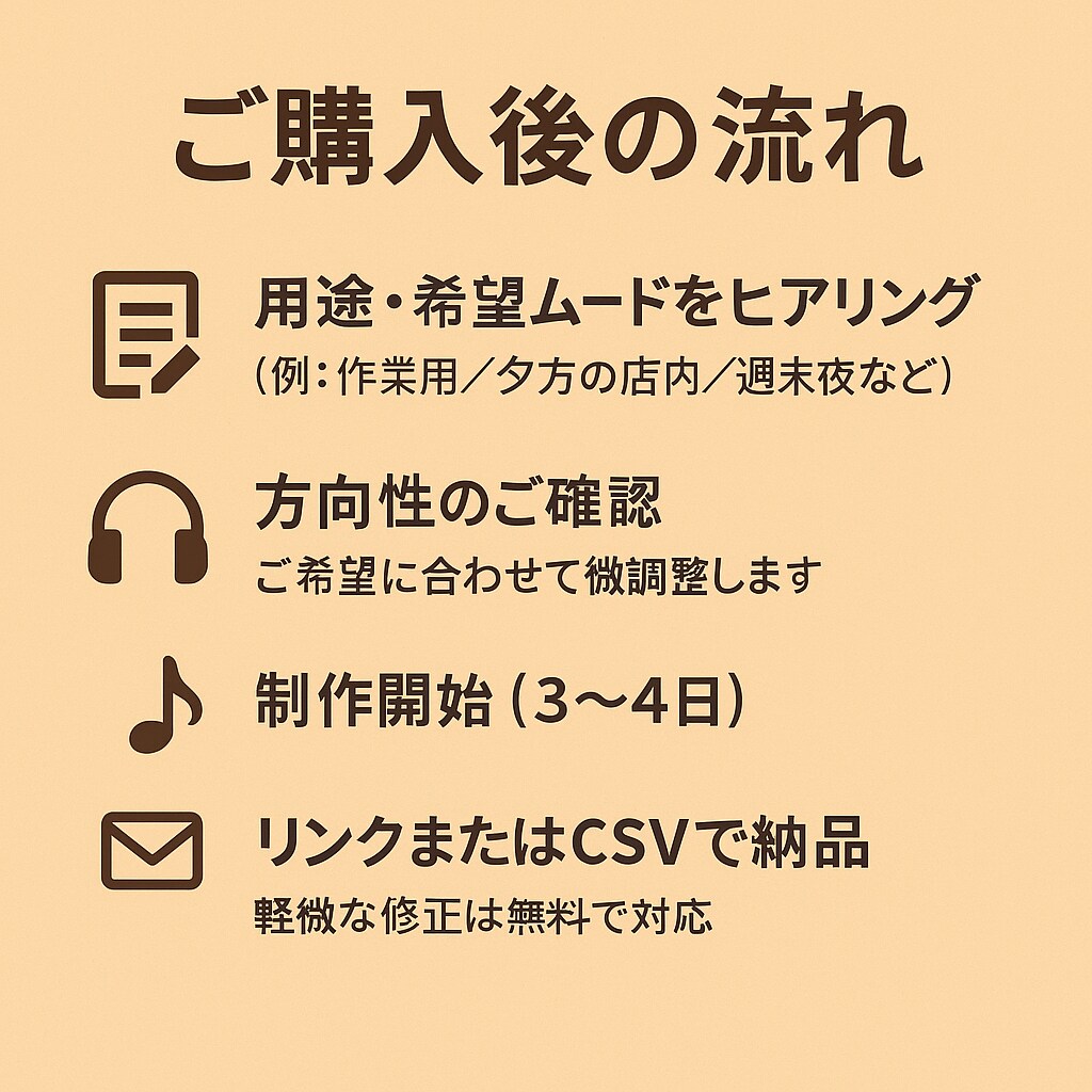 雰囲気をデザインする選曲を制作します 個人・店舗OK／雰囲気に合わせて制作 イメージ3