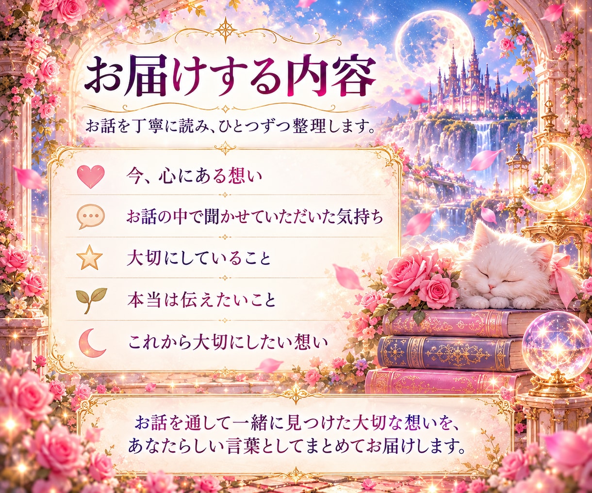 言葉にならない心の想いを丁寧に言葉にします 心の奥にある本当の想いを、あなたらしい言葉へ翻訳します イメージ3