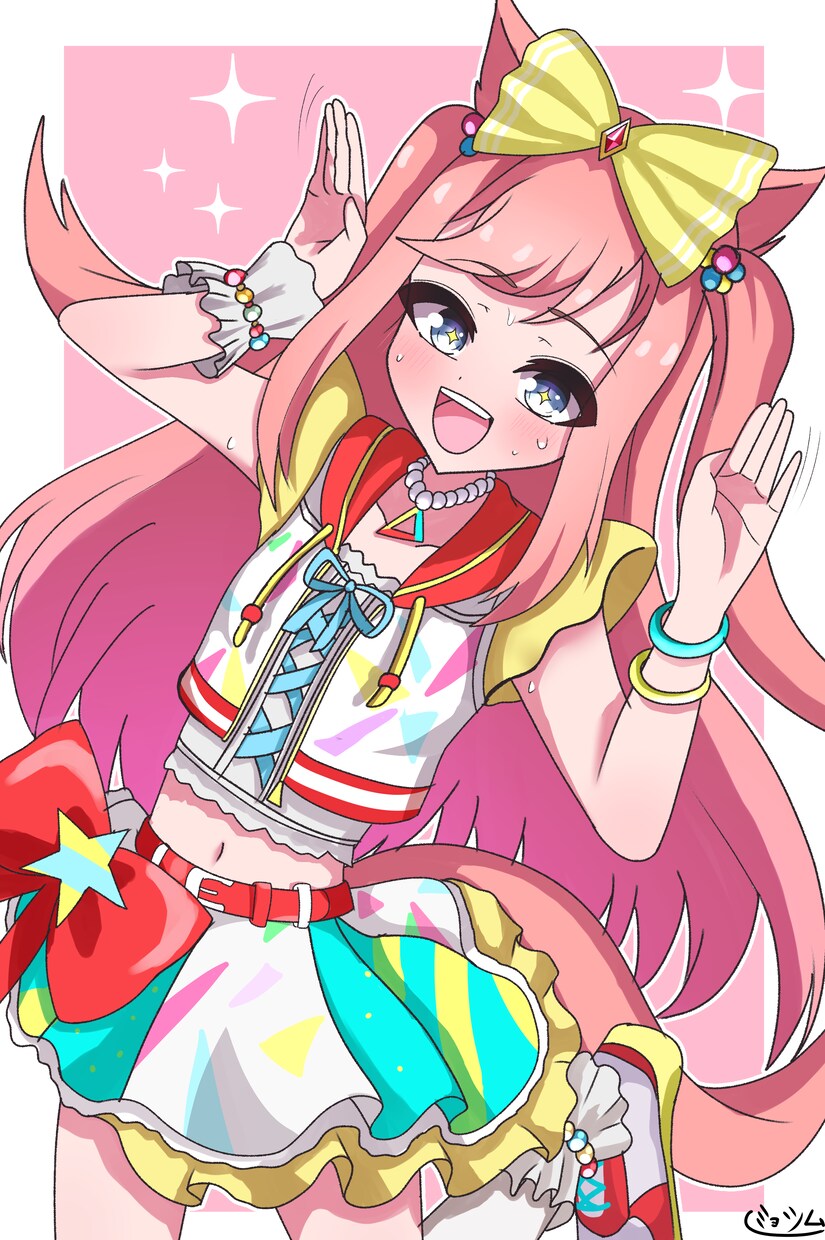 ポップで可愛らしい一枚絵を描きます 明るく、目を引く色調で可愛らしい女の子のイラストを描きます！ イメージ1