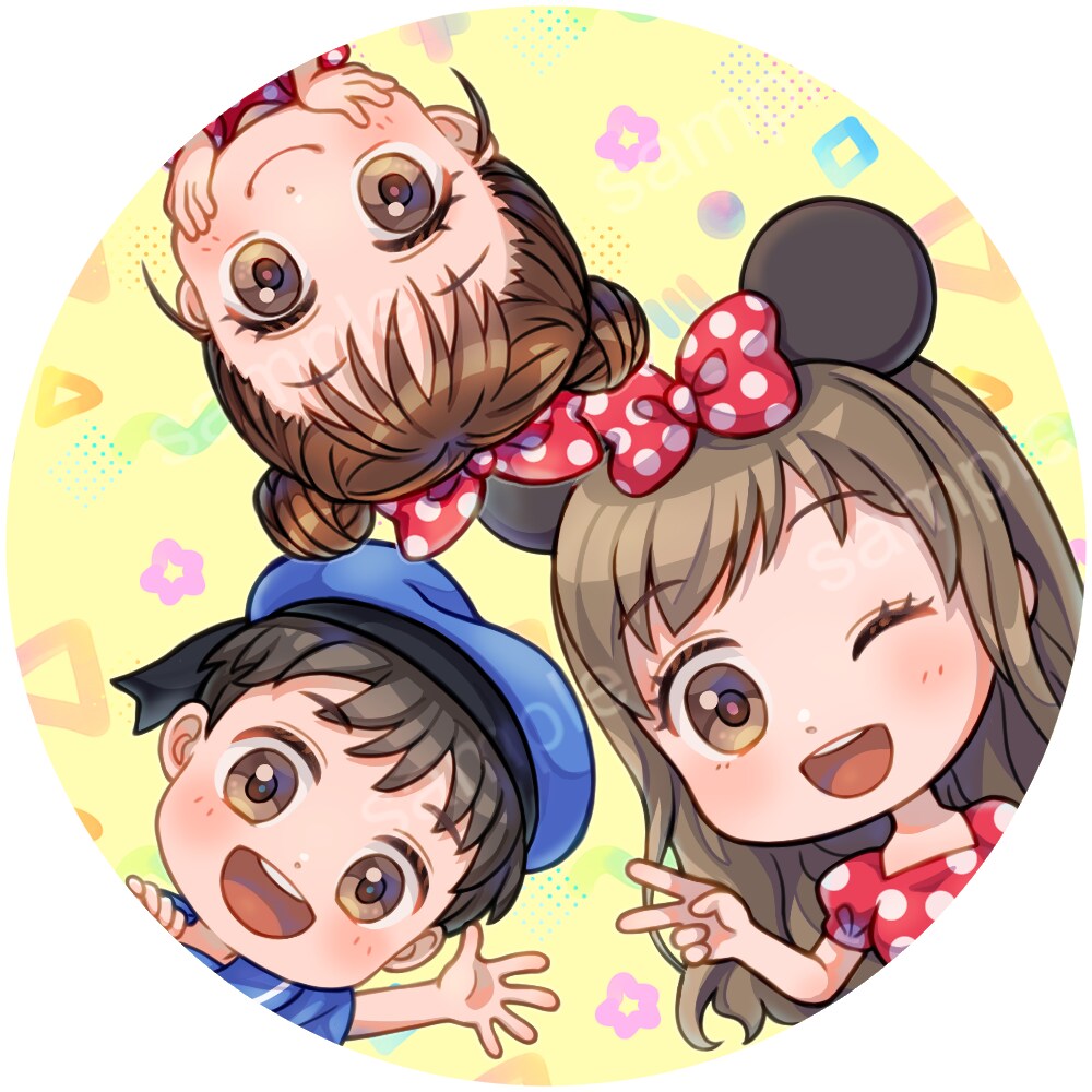 いきいき♪表情のイラストをお描きします 待ち受け、サムネイル、記念イラストなども承ります イメージ1