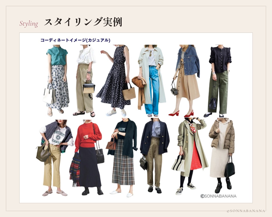 女性専用｜似合う着回し2週間コーデを提案します 厳選15アイテムで、2週間ずっと褒められる毎日を イメージ6