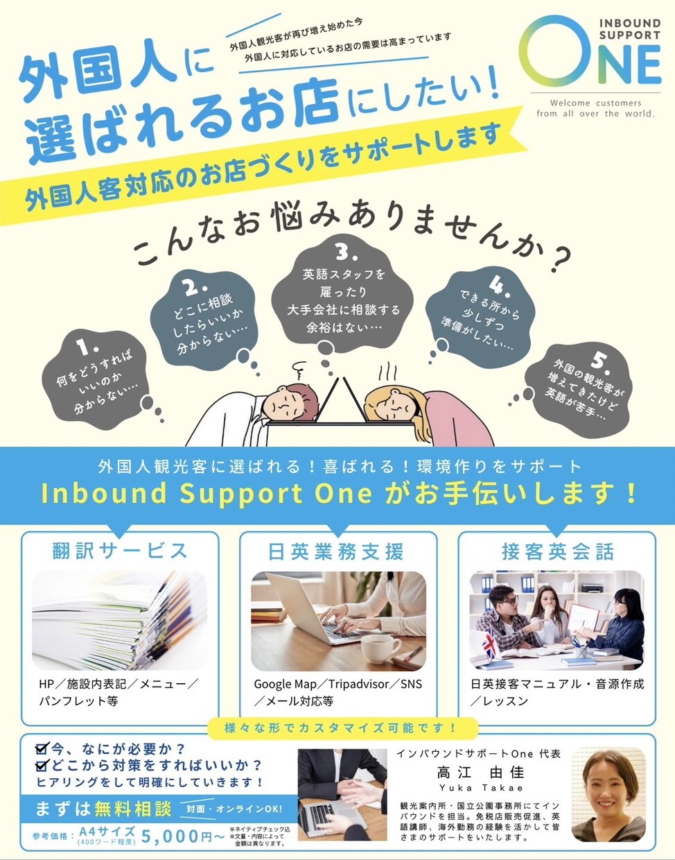 外国人に選ばれるお店作りのサポートをします 貴方のサービスに必要なやり取りの日英接客マニュアル・音源作成 イメージ1