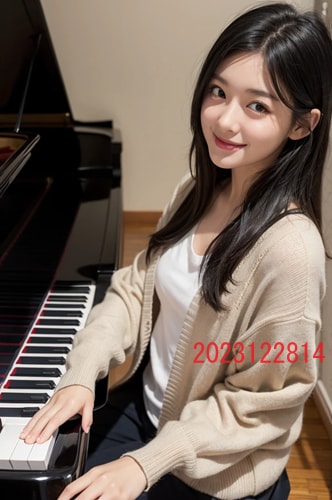 AIで作成したピアノを弾く女子高生写真を販売します 実写では撮影、商用利用が難しいピアノを弾く女子高生写真販売 イメージ3