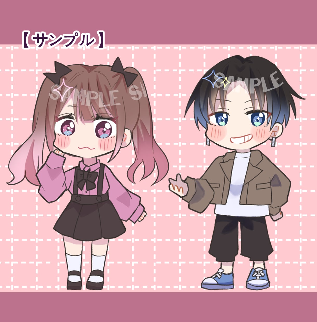 あなただけの可愛いミニキャラ♡描きます SNSアイコン/X/Instagram/グッズ/配信素材など イメージ6
