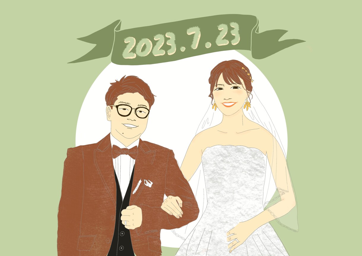 温かみのある似顔絵を制作します 特徴を肥大化しない、あなたの魅力を引き出す絵に仕上げます イメージ1