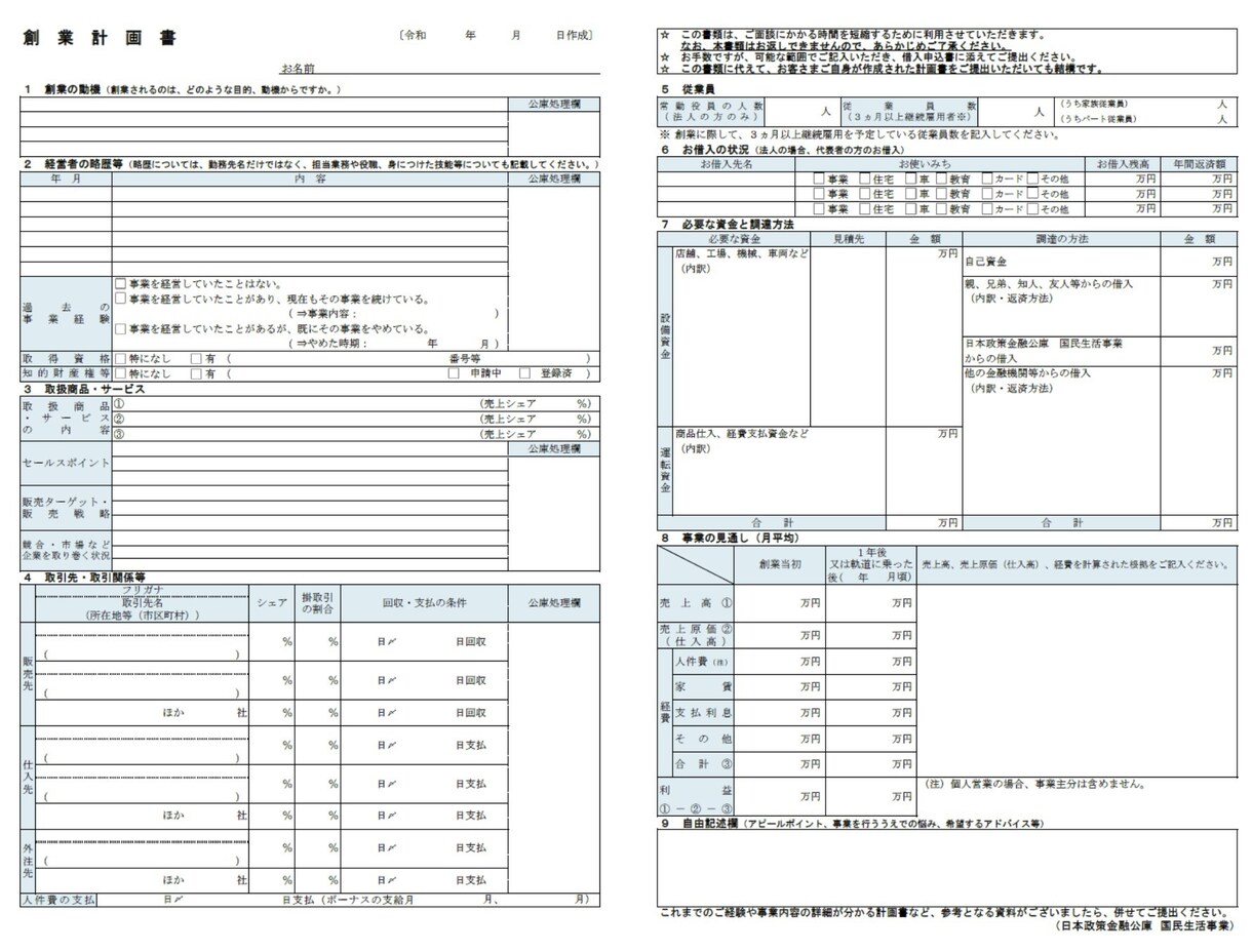 日本政策金融公庫 事業計画書作成の支援いたします 【女性起業家必見！】通常5万円→特別価格3万円でお受けします イメージ2