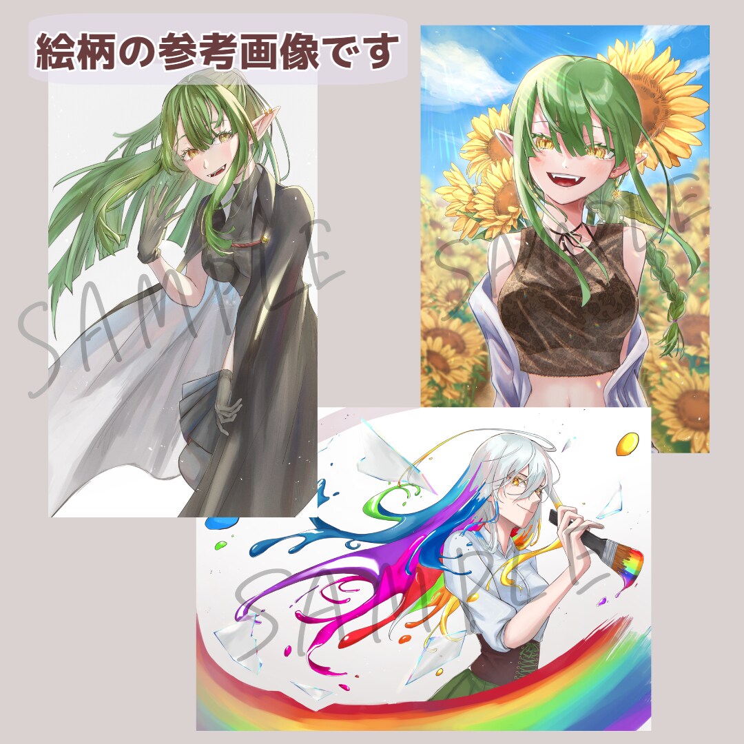色彩豊かで綺麗な1枚絵を描きます 個人鑑賞やSNSのアイコン、グッズ利用など可能です！ イメージ2