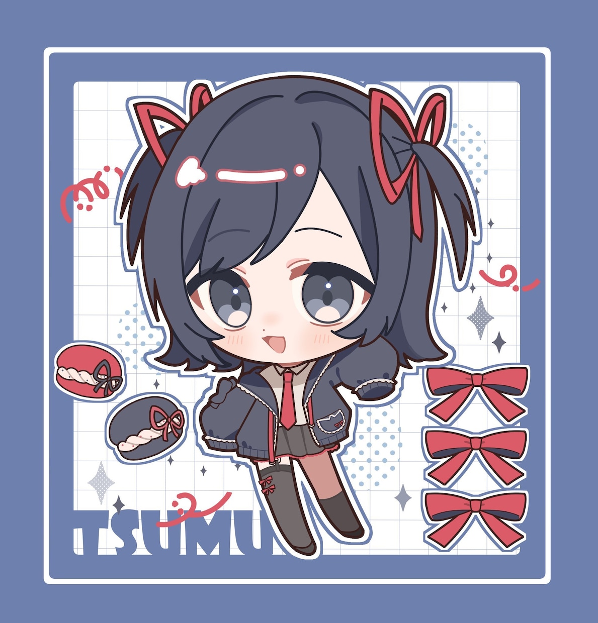 ゆるっとかわいいデフォルメキャラをお届けします ／小物と背景がついたお得なセットも!! イメージ1