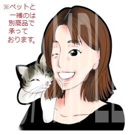 １週間以内に納品！ほどよいタッチ似顔絵お描きします 商用利用OK！名刺・アイコン・YouTubeなど利用様々OK イメージ1