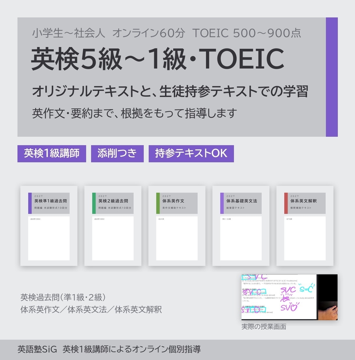 受験/英検TOEICを過去問とテキストで指導します 受験/英検/TOEICを過去問と文法・解釈・英作文テキストで イメージ3
