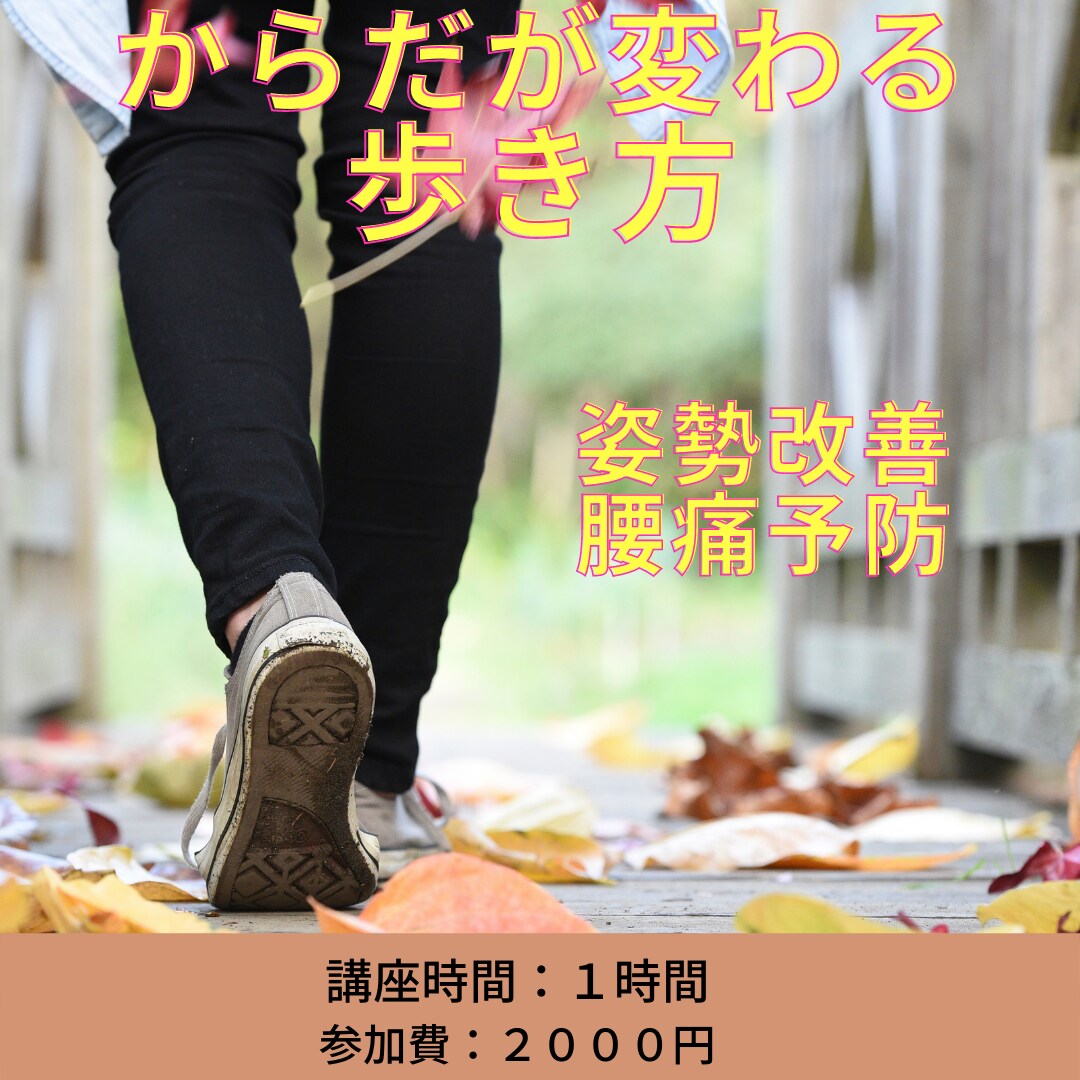 絶対効果の出る歩き方を教えます 意識を変えるだけでダイエット、メタボ対策に効果が出ます！ イメージ1