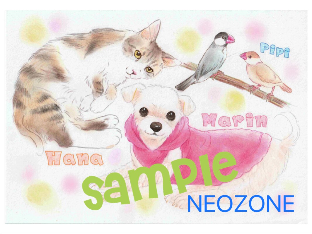 ペットの似顔絵お描きします 大切な思い出を形にしたい方へ(基本料金 一匹になります) イメージ9
