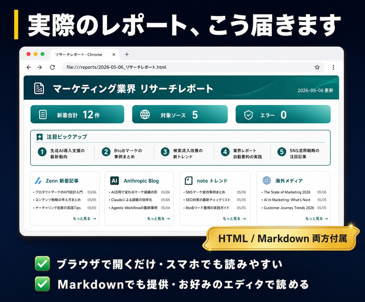 Claude Code リサーチskill作ります 業界特化のリサーチ自動化/カスタム設計/毎朝のニュース集約 イメージ2
