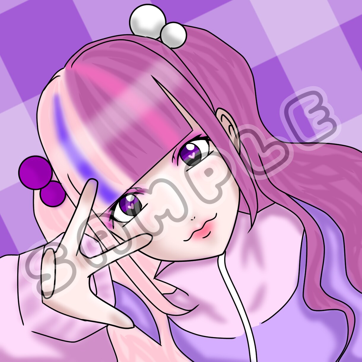 SNS用のアイコンイラストを制作します 頭から胸までのイラストです(ちびキャラ×) イメージ2