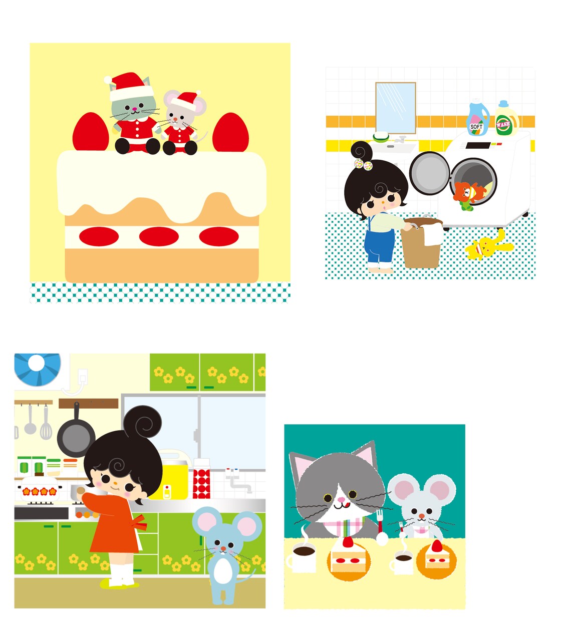 絵本のようなかわいいイラストをかきます 似顔絵も可能なレトロ！ポップ！かわいい！イラスト描きます イメージ2