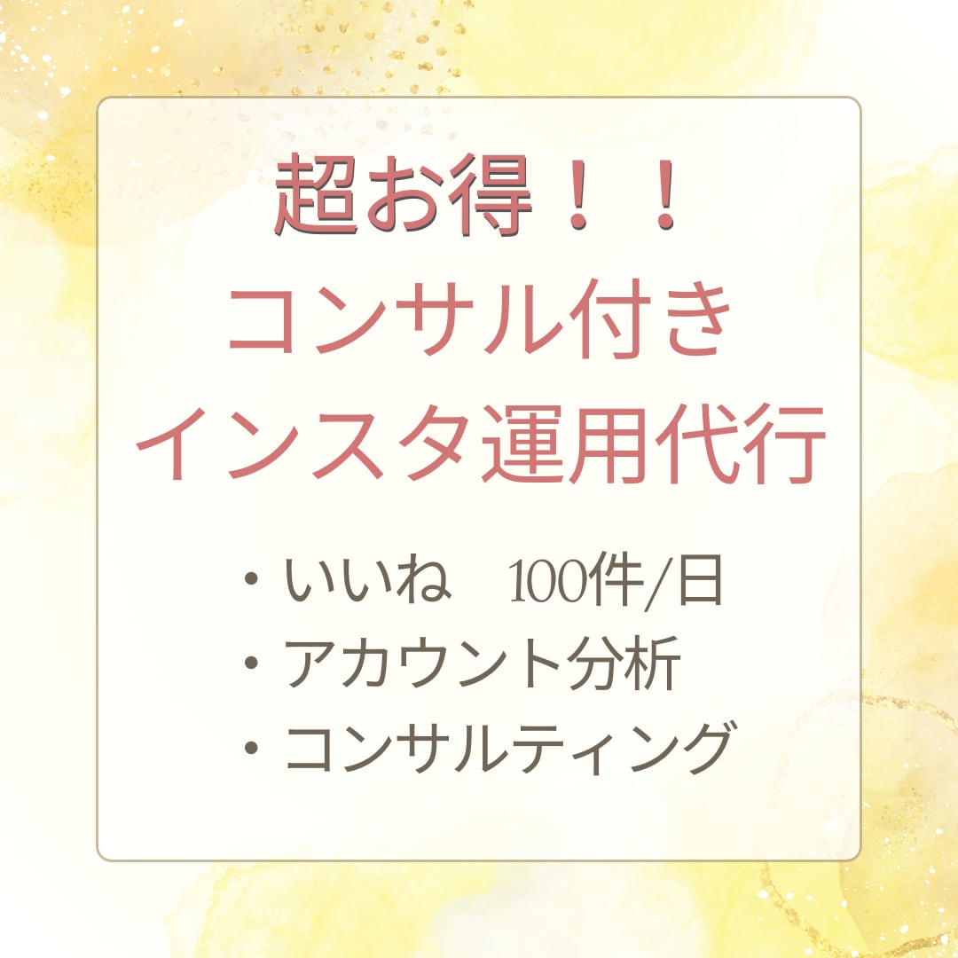 お試しプラン！インスタ運用代行しますます 【スタート/初心者】インスタ運用がイマイチ分からない方！ イメージ1