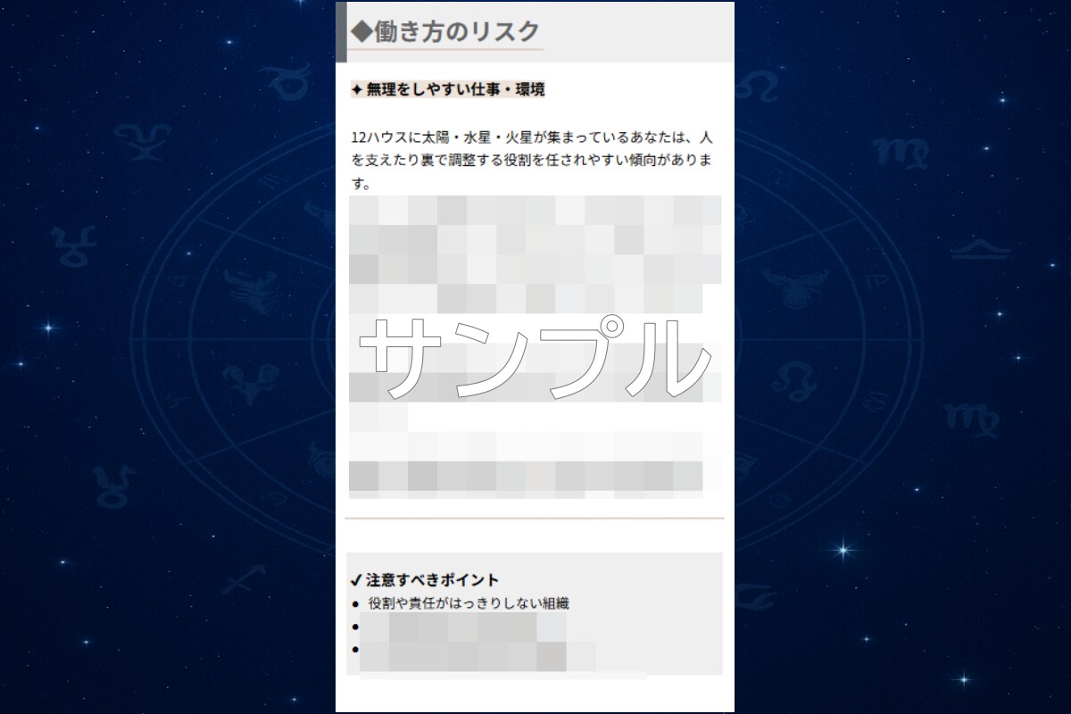 鑑定書のみプラン／適職など占星術で鑑定します あなたの強み・働き方を縦型スライドでお届け！ イメージ3