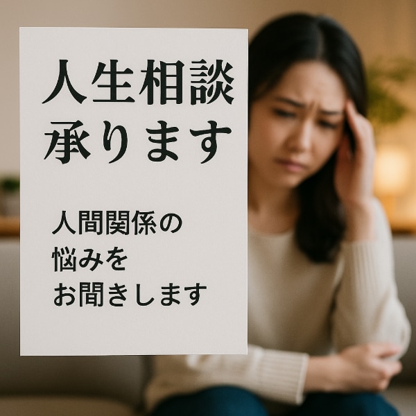 人間関係の悩みを一緒に整理します 心の整理と前向きな一歩を応援します。 イメージ1