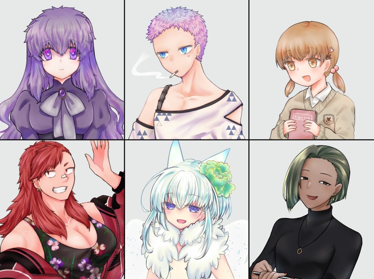 ちょっとクセのあるTRPGの立ち絵をお描きします ちょっとクセのある人物を描きます。覆面や性別不明も可 イメージ1