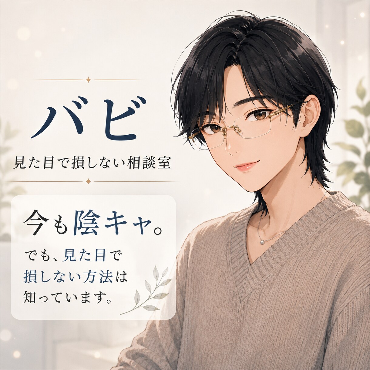 自信がない男性向けに第一印象の整え方を教えます 今も陰キャだが、見た目で損しない方法は知っています。 イメージ2