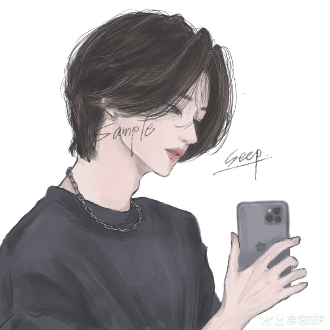 儚くて優しい少しだけ影のある男性アイコン制作します アカウントを優しい雰囲気かつクールに｜サムネや挿絵・表紙にも イメージ8