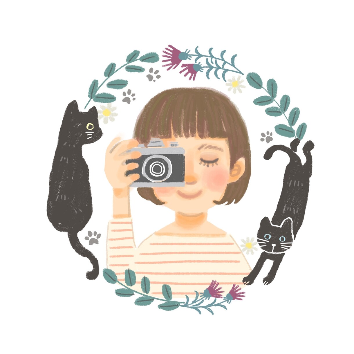 SNSアイコン用　オリジナルイラストお描きします 商用利用ok！　＋500円で人物・小物追加可！ペットも歓迎！ イメージ5