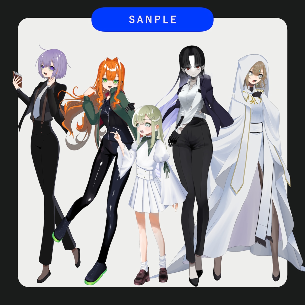 表情差分2種付きの線画が綺麗な立ち絵を制作します 【9月限定料金】男性から女性、獣人まで対応可能です！ イメージ5