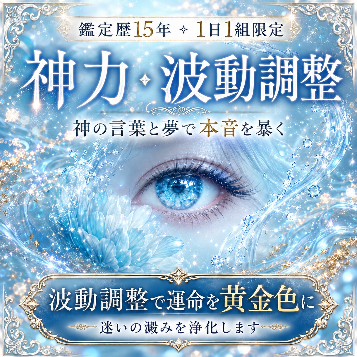 波動調整｜1日1組✧神の言葉と夢で本音を暴きます 迷いの澱みを浄化し、あなたの運命を黄金色に塗り替えます イメージ1