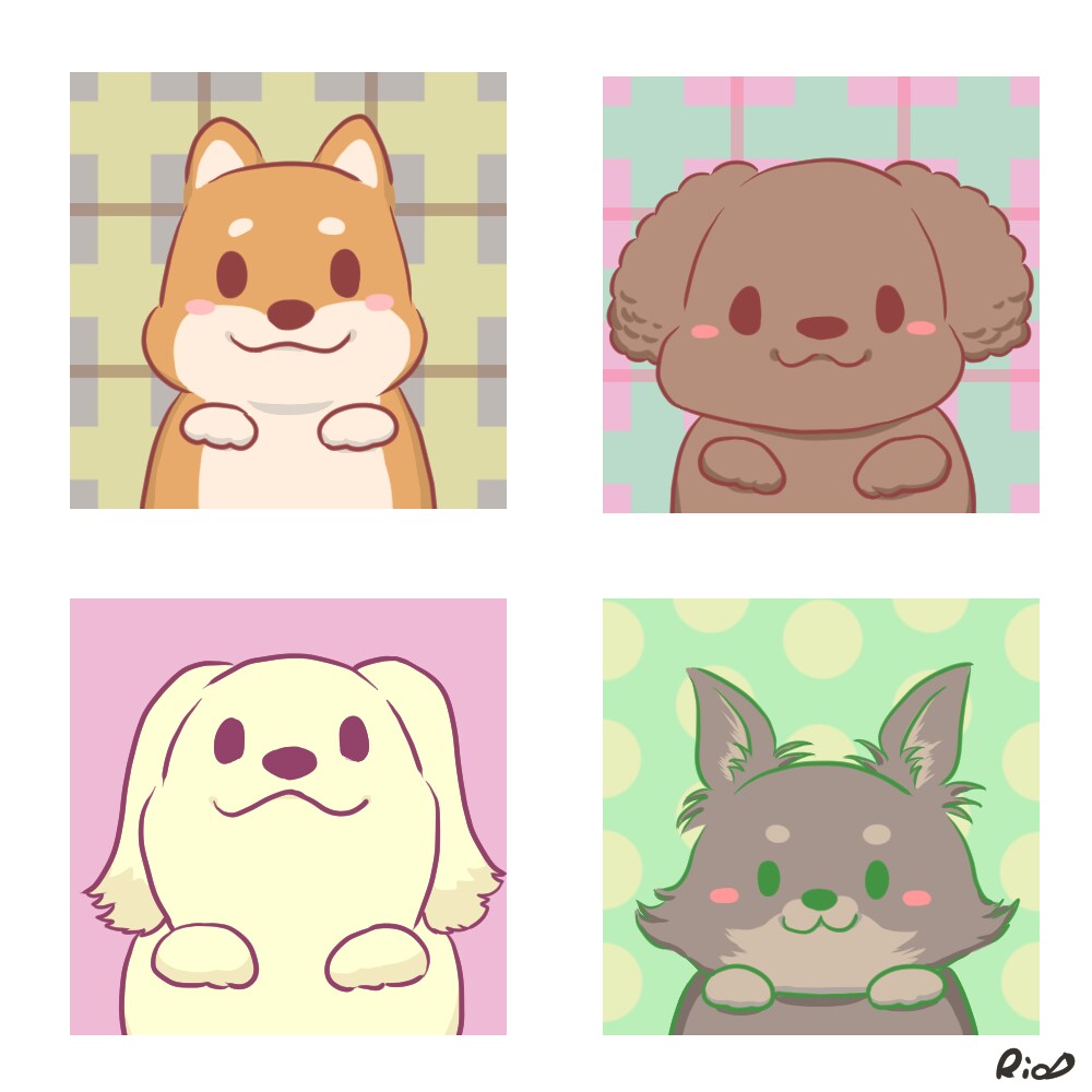 ワンちゃんの似顔絵アイコン描きます シンプルかわいい★大人も使いやすい似顔絵アイコン イメージ4