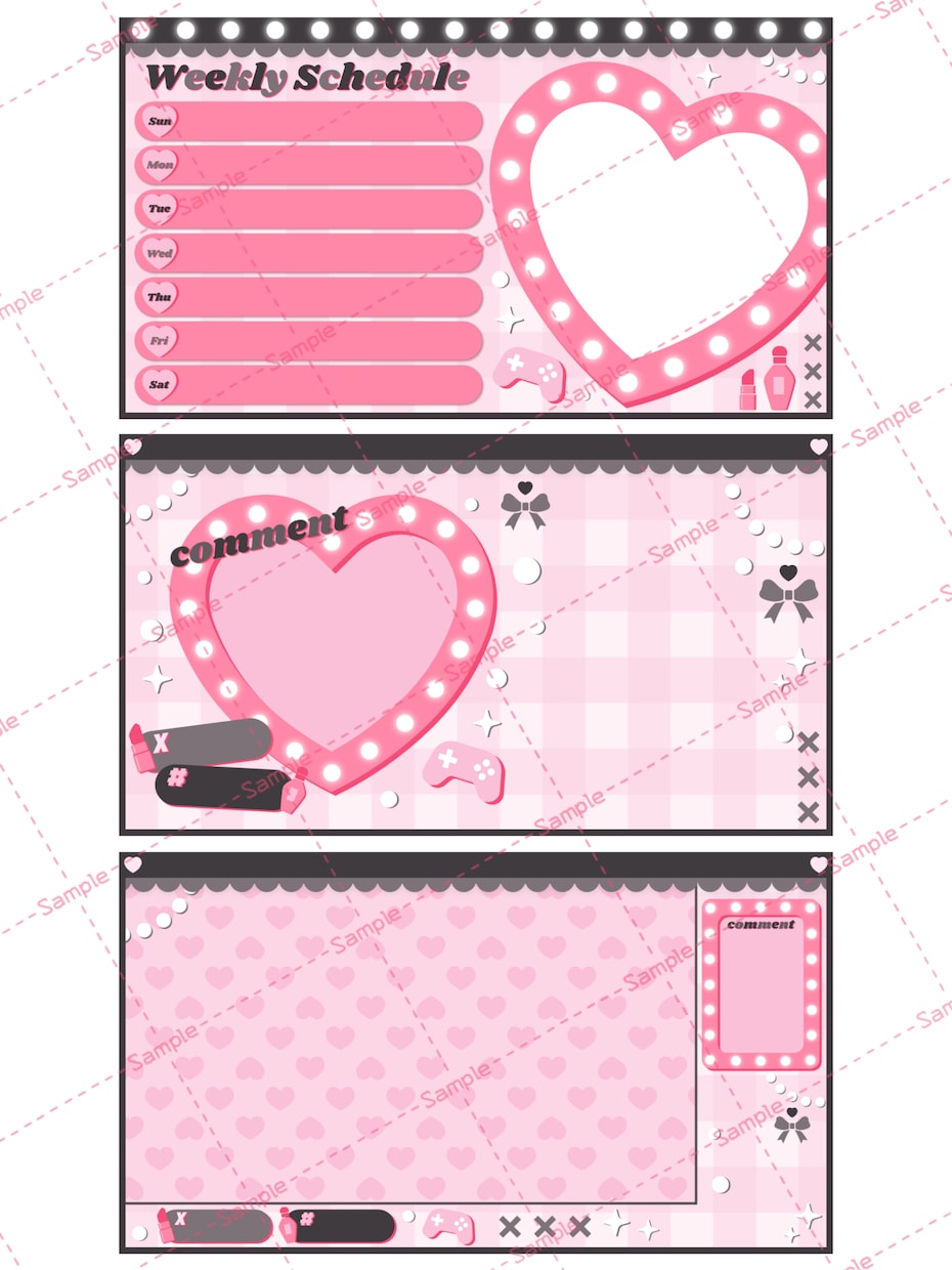 配信背景・スケジュール等のデザインをします Vtuber様向け！モチーフたっぷり！商用利用無料です！ イメージ1