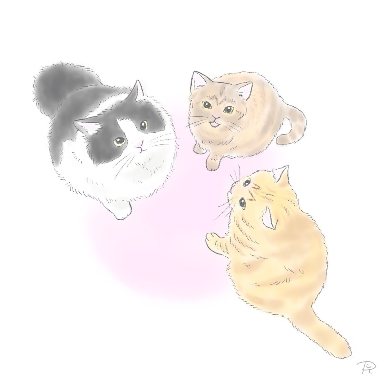 柔らかいテイストのペットイラストをお描きします ふんわり優しいタッチで可愛いイラストに仕上げます イメージ2